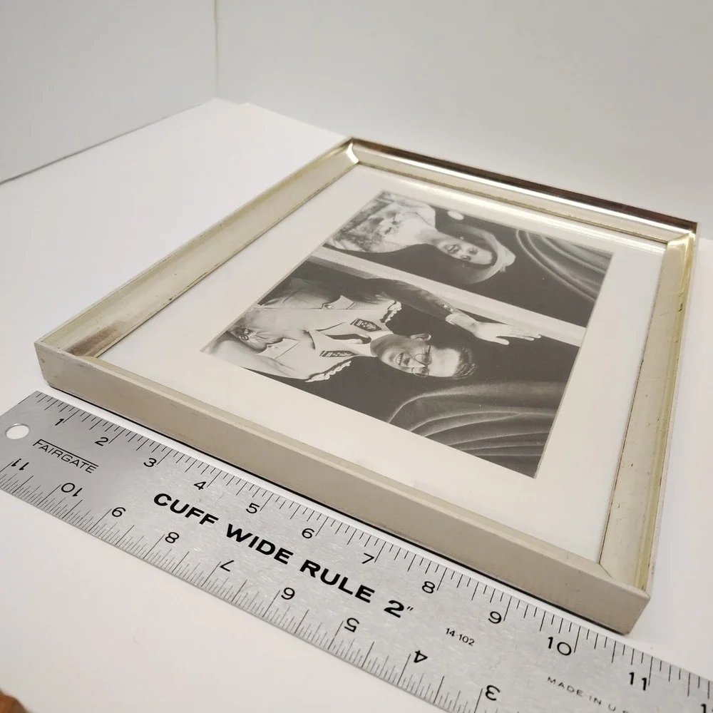 Vintage Silver Frame Photos King Baudouin Queen Fabiola Belgium 10.5x13‎